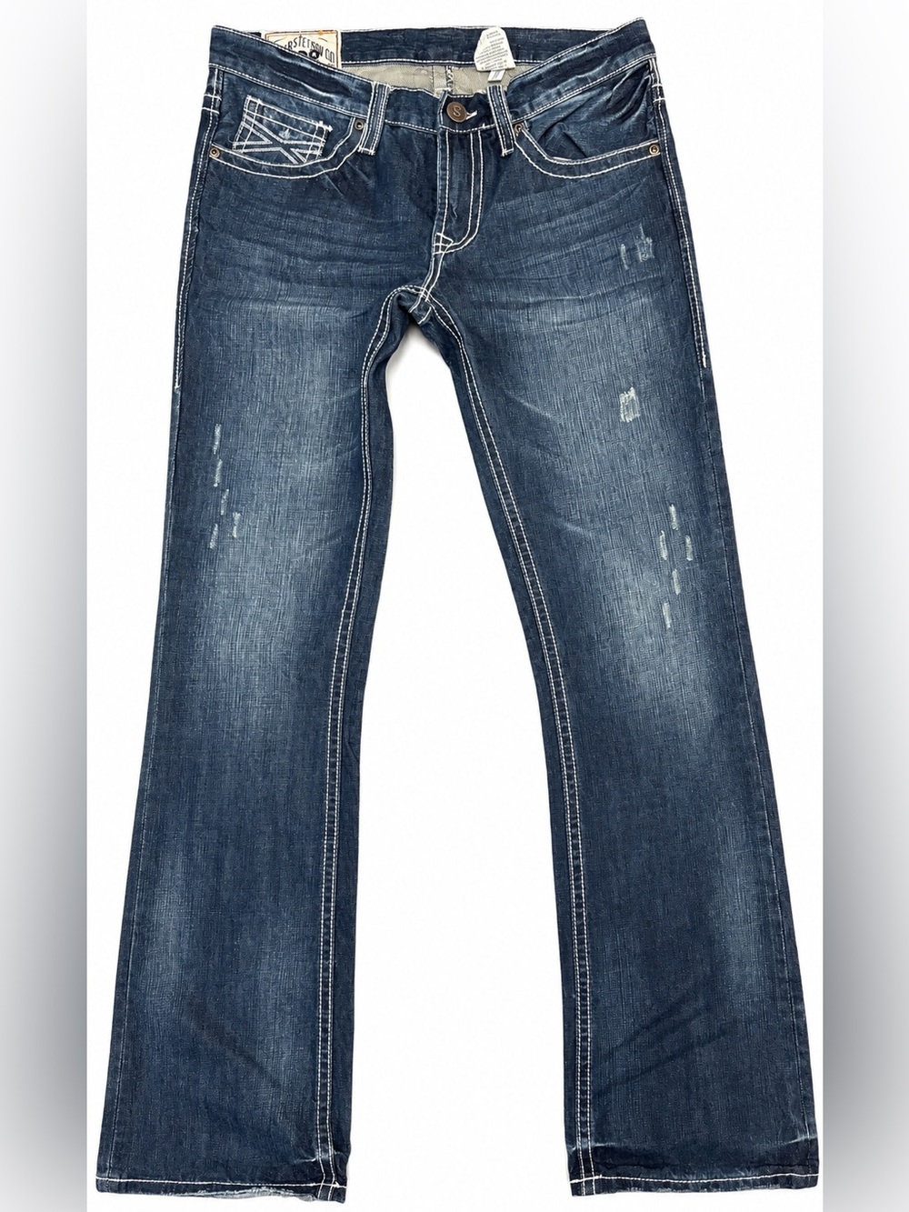 NWT Mens John B. Stetson Co. 1014 Rocker Bootleg Jeans W34 L36 Western Jeans